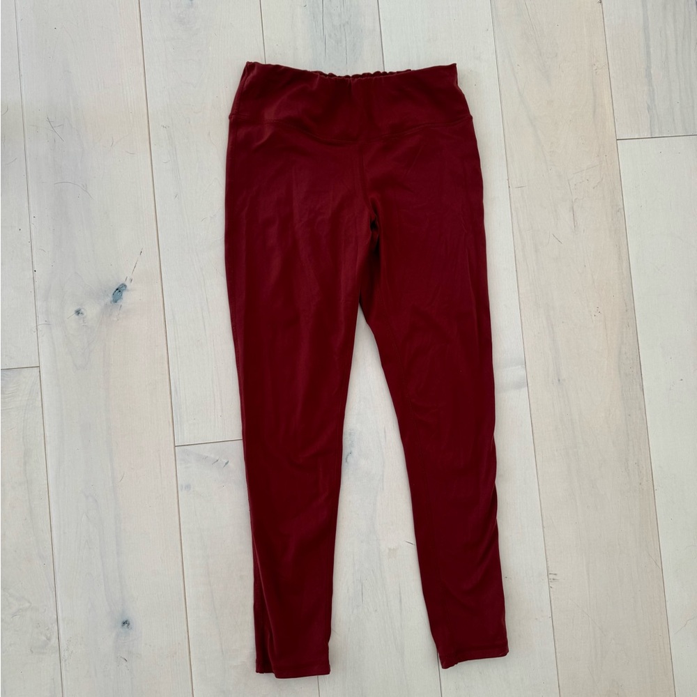 Deep Red Activewear Leggings